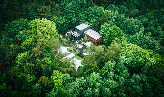 森に囲まれた標高1000mの大自然の中にあるyl & Co. Hotel in Mt. Fuji