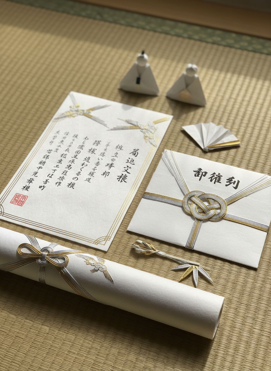 簡略化された結納飾り