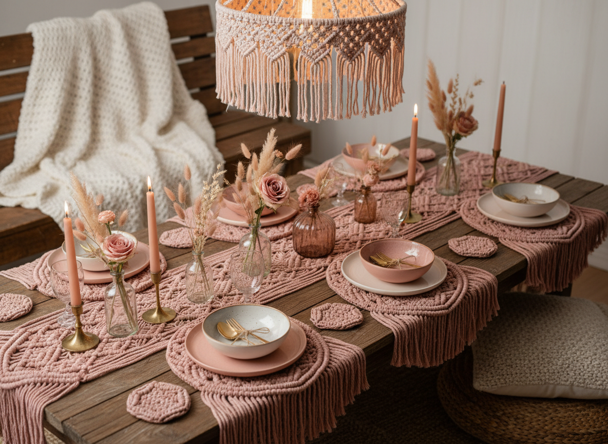 結婚式ボヘミアンテーブルコーディネート