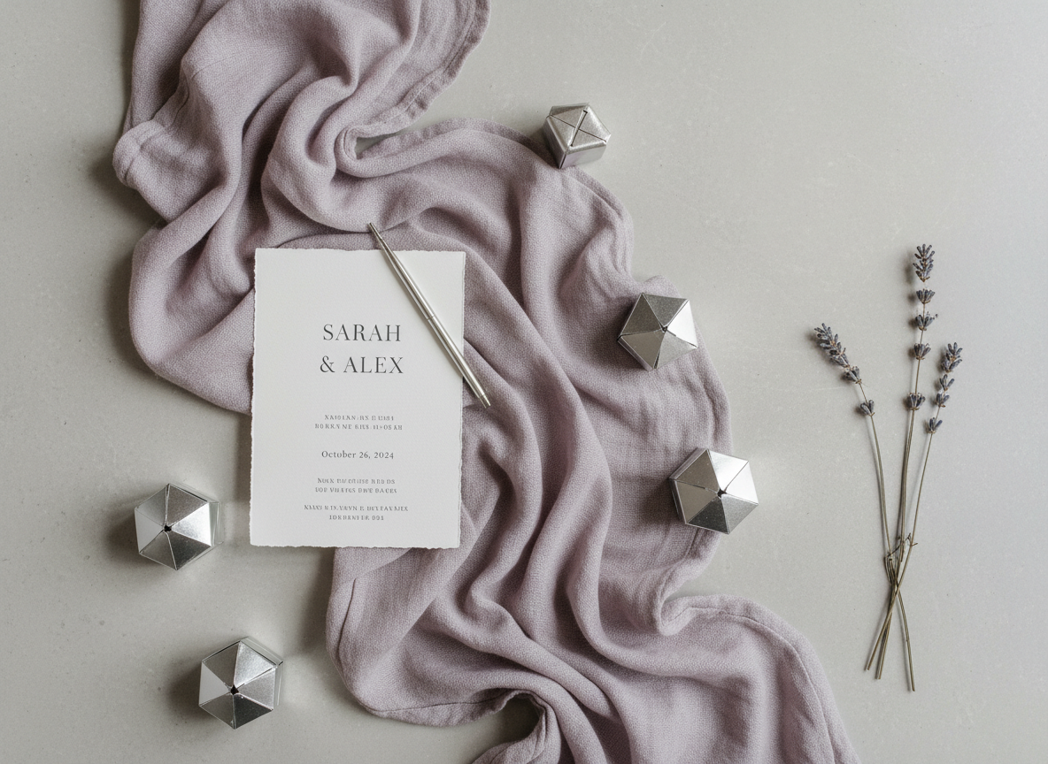 淡いラベンダーなどは、透明感と上品さを演出